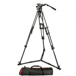 Manfrotto 526,545GBK 526 Fluid Video Head & 545gb Alu Twin Leg Tripod