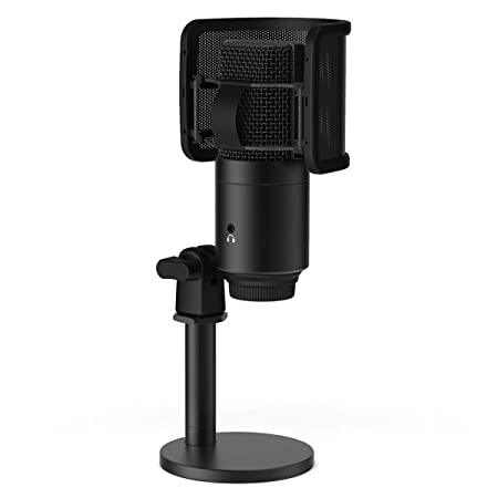 Open Box Unused Fifine K683B USB Desktop PC Microphone with Pop Filter for Computer Pack of 2