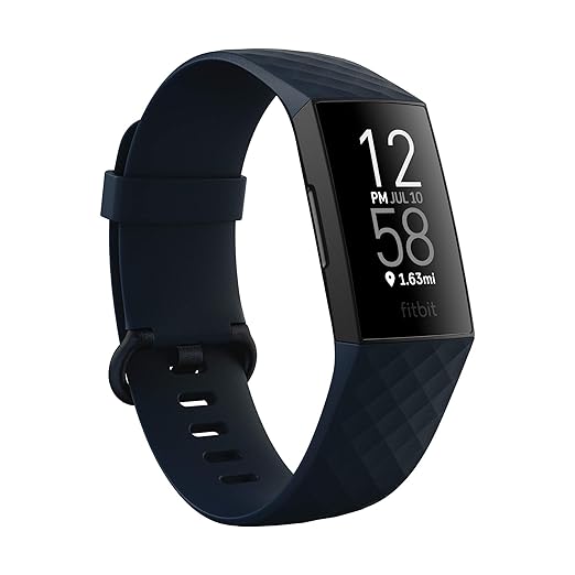 Open Box, Unused Fitbit Charge 4 Black/Navy Storm Blue