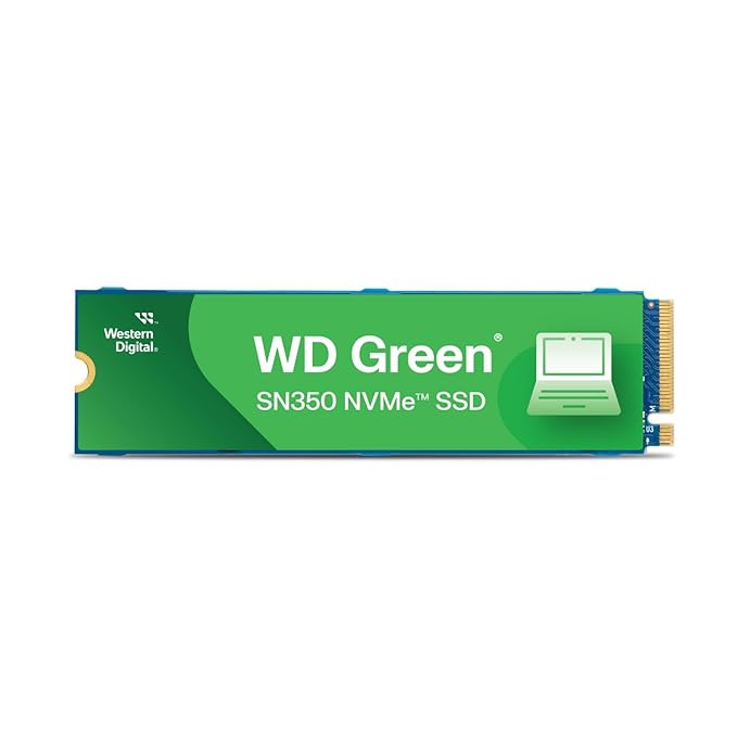 Open Box Unused Western Digital WD Green SN350 NVMe 480GB, Upto 2400MB/s, 3 Y Warranty, PCIe Gen 3 NVMe M.2 (2280), Internal Solid State Drive (SSD) WDS480G2G0C