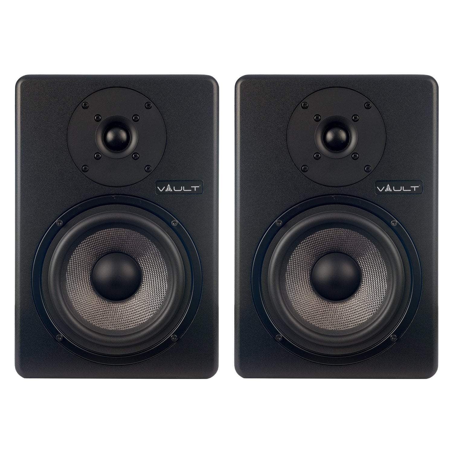 Vault C6 6Inch Powered Studio Monitors With Isolation Foam Pads Pair