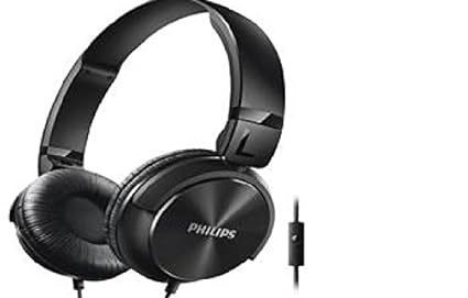 Open Box Unused Philips SHL3095BK On-Ear Headphones with Mic Black Pack of 2