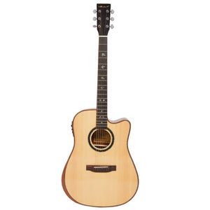 Vault DA60CE Solid Spruce Top Electro Acoustic Guitar with Dual EQ Pickup with Armrest