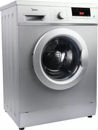 Midea 8 kg Garment Sterilization Fully Automatic Front Load Washing Machine with In-built Heater Silver  (MWMFL080GBFS