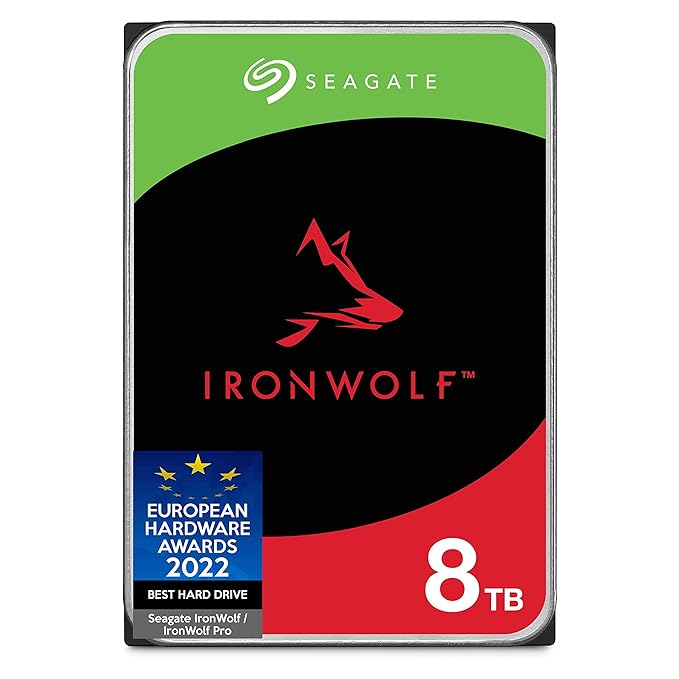 Open Box Unused Seagate IronWolf 8TB NAS Internal Hard Drive HDD 3.5 inches SATA 6Gb/s 7200 RPM 256MB Cache for RAID Network Attached Storage Frustration Free Packaging ST8000VN004