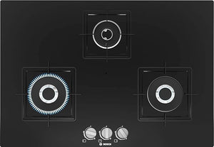 Bosch Series 4 Gas Hob 75 Cm Tempered Glass Black PND7B6B10I