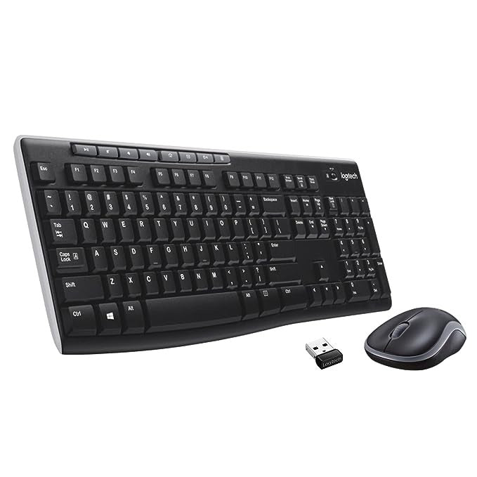 Open Box, Unused Logitech MK275 Wireless Keyboard and Mouse Combo for Windows, 2.4 GHz Wireless, Compact Wireless Mouse, 8 Multimedia & Shortcut Keys, 2-Year Battery L