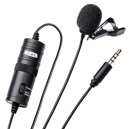 Open Box Unused Boya ByM1 Auxiliary Omnidirectional Lavalier Condenser Microphone Pack of 2