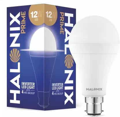 Open Box Unused Halonix Prime 12w Inverter 4 Hrs Bulb Emergency Light White Pack of 3