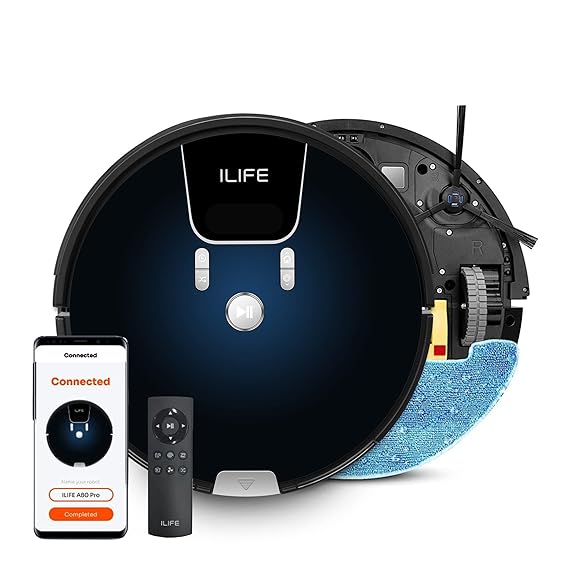 Open Box, Unused ILIFE A80 Pro Robotic Vacuum & Mop, Remote Control Easy Access for All Ages