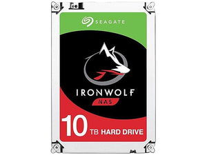 Open Box Unused Seagate Ironwolf NAS 10TB SATA 6GB/s NCQ 256MB Cache 3.5 Internal Bare Drive ST10000VN0004