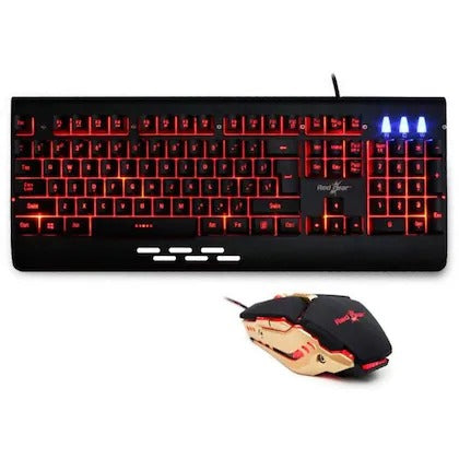 Open Box, Unused Redgear Manta MT21 Gaming Keyboard and Gaming Mouse Combo Black Pack of 2