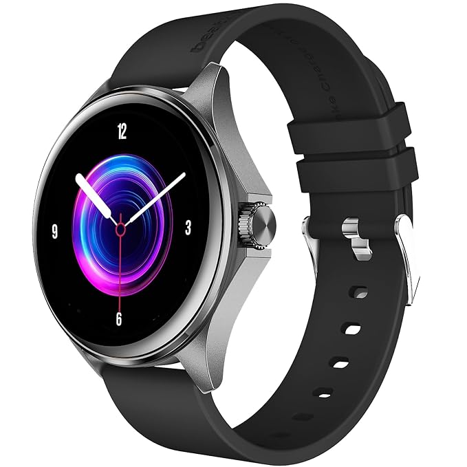 Open Box, Unused beatXP Nuke 1.32” Super AMOLED Display Bluetooth Calling Smart Watch, 466 * 466px, Metal Body, 500 Nits, 60Hz Refresh Rate, 100+ Sports Modes, 24/7 Health Tracking, IP67