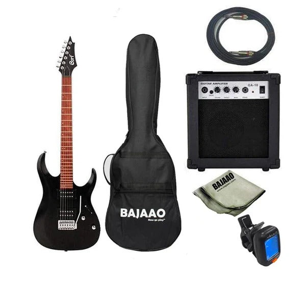 Cort X100 6-String Electric Guitar Bundle with Amplifier, Tuner, Cable and Polishing Cloth