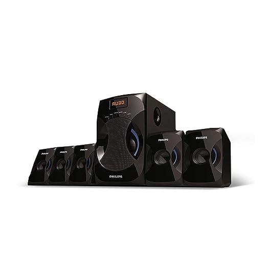 Open Box Unused Philips Audio SPA4040B/94 5.1 Channel 45W Multimedia Speakers System with Bluetooth