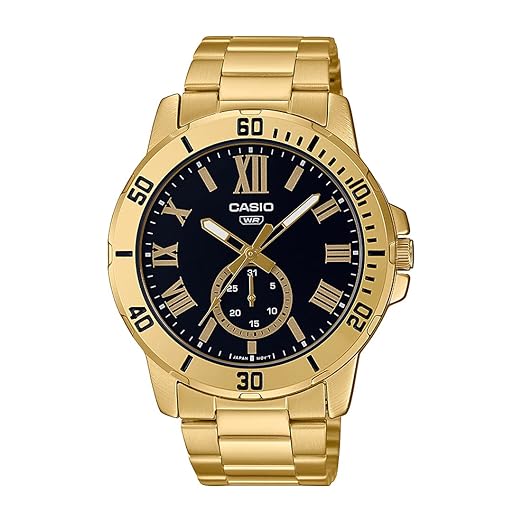 Casio Enticer Men Analog Black Dial Watch A2069 MTP-VD200G-1BUDF