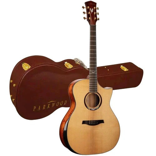 Parkwood GA980ADK GA Series Grand Auditorium Cutaway Electro Acoustic Guitar with Case