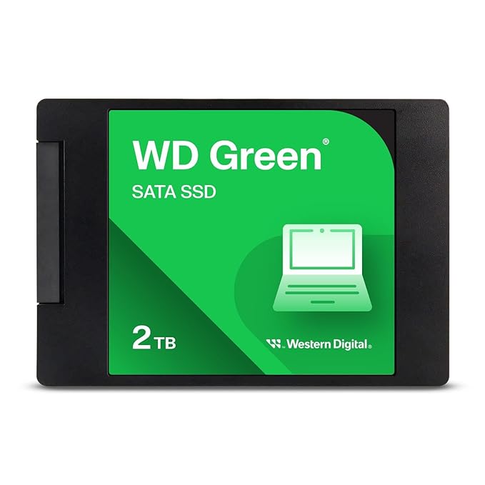 Open Box Unused Western Digital WD Green SATA 2TB, Up to 545MB/s, 2.5 Inch/7 mm, 3Y Warranty, Internal Solid State Drive (SSD) WDS200T2G0A