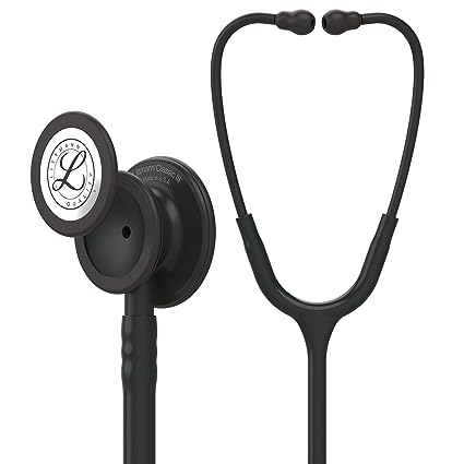 Open Box Unused 3M Littmann Classic III Monitoring Stethoscope, Black Edition Chestpiece, Black Tube, 27 inch, 5803