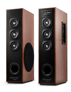 Open Box Unused Obage DT-2605 Dual Tower Speakers with Bluetooth,FM and USB 100 W Bluetooth Tower Speaker