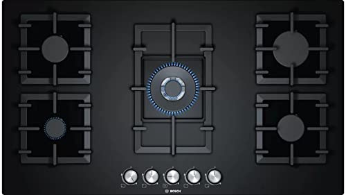 Bosch Series 6 Gas Hob 90 Cm Tempered Glass Black PPQ9B6O90I