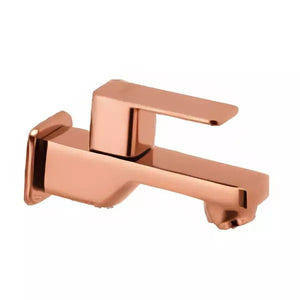 Cera Ruby Single Lever Wall Mount Bib Cock with Wall Flange and Aerator Rose Gold F1005151RG