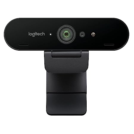 Open Box, Unused Logitech Brio 4K Ultra Hd Webcam Digital Zoom 5x with Right Light 3 with HDR, Black