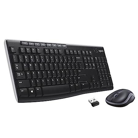 Open Box, Unused Logitech Wireless mk270 Wireless USB Keyboard and Mouse Set, Black