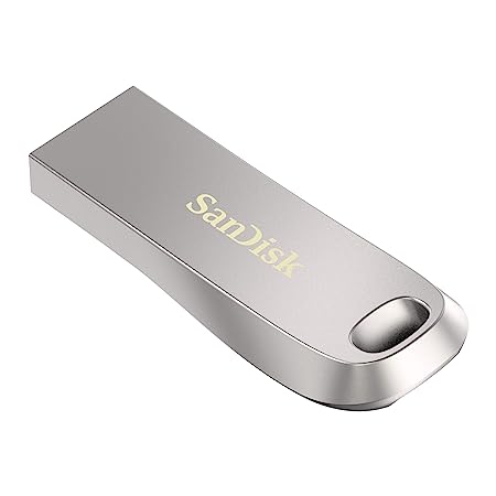 Open Box, Unused SanDisk Ultra Luxe USB 3.1 Flash Drive 128GB, Upto 150MB/s, All Metal Metallic Silver Pack of 2