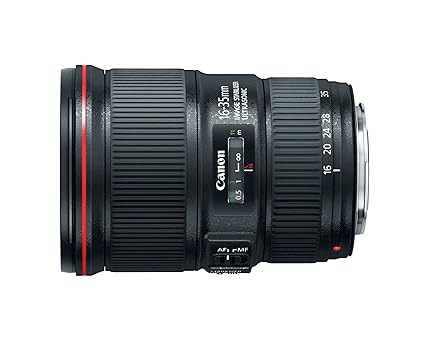 Used Canon EF 16-35mm f/4L is USM Lens Black