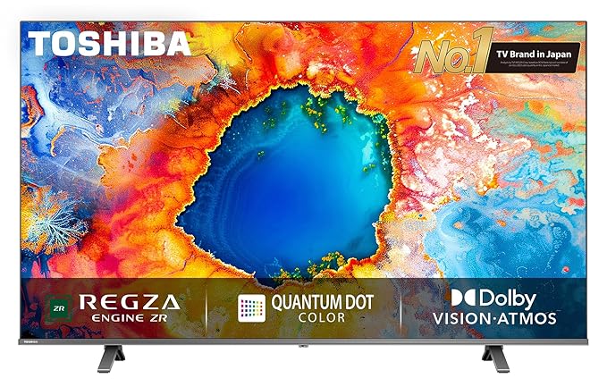 Open Box Unused Toshiba 164 cm (65 inches) C450NP Series 4K Ultra HD Smart QLED TV Black