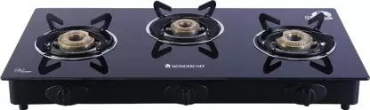 Open Box, Unused Wonderchef Ruby Plus Glass Automatic Gas Stove 3 Burners