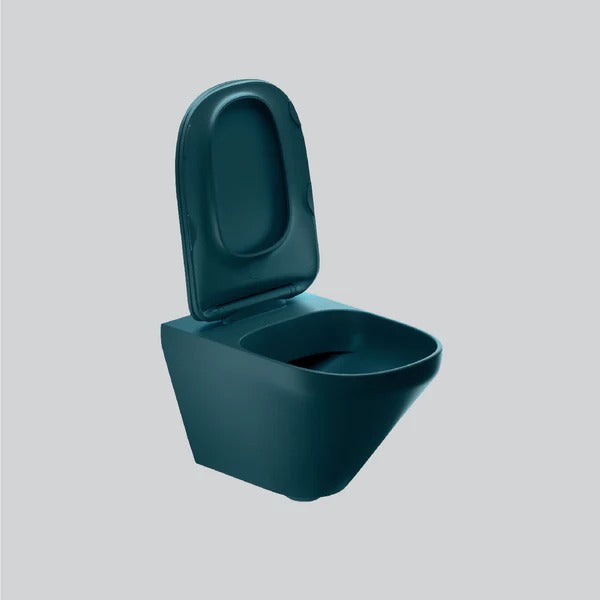 Kohler Modern Life Edge Extra Thin Rimless Wall Hung Bowl Without Toilet Seat Cover in Peacock