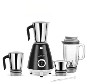 Open Box,Unused Cello Master Grind 500 Juicer Mixer Grinder 4 Jars Black and Silver