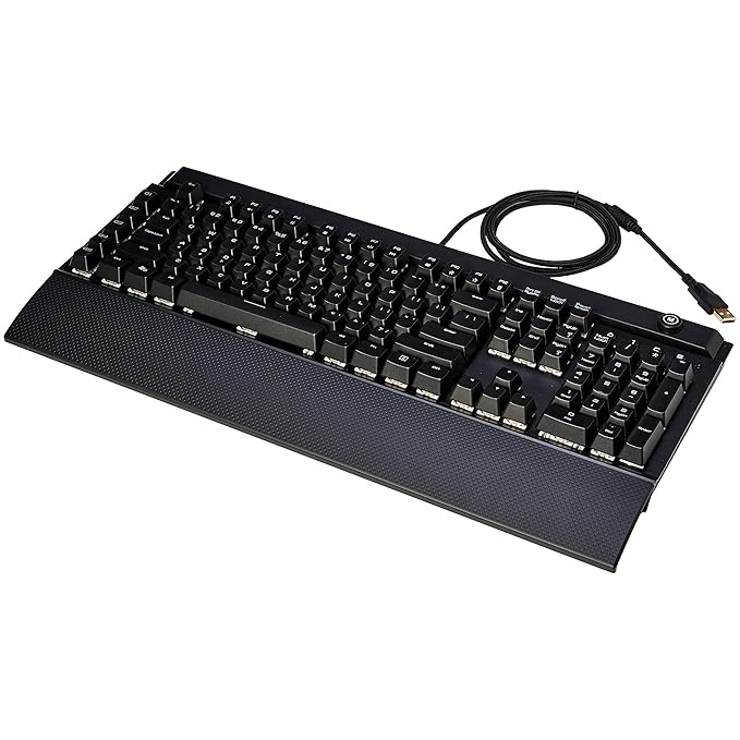 Open Box Unused Amazon Basics Programmable Mechanical PC Gaming Keyboard | RGB LED Backlit, US Layout QWERTY