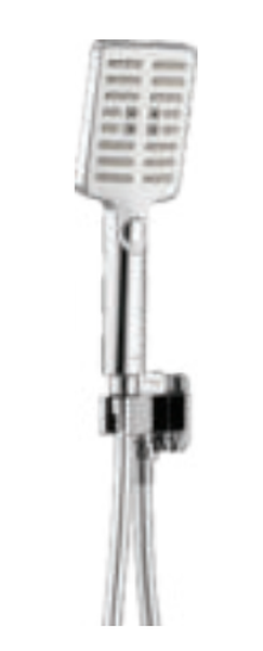 Cera Senator Hand Shower Chrome Holder With Water Inlet Chrome Hose Pipe Silver G7030601CH