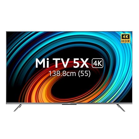 Open Box Unused Mi 138.8 cm (55 inches) 5X Series 4K LED Smart Android TV with Dolby Vision & 40W Dolby Atmos Grey