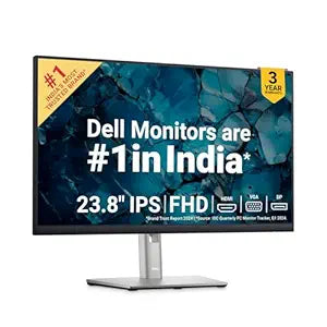 Open Box Unused Dell P2422H 24 Inch, FHD Monitor 1920x1080 Pixels, IPS Panel