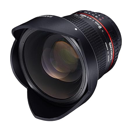 Used Samyang MF 8MM F3.5 HD Lens for Nikon AE, Black