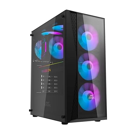 Open Box Unused Ant Esports 220 Air Mid Tower Computer Case/Gaming Cabinet Black