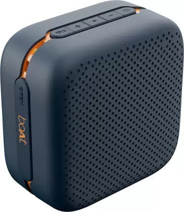 Open Box Unused Boat Stone Cuboid with upto 5.5 Hours Playback Time 5 W Bluetooth Speaker Blue Orange