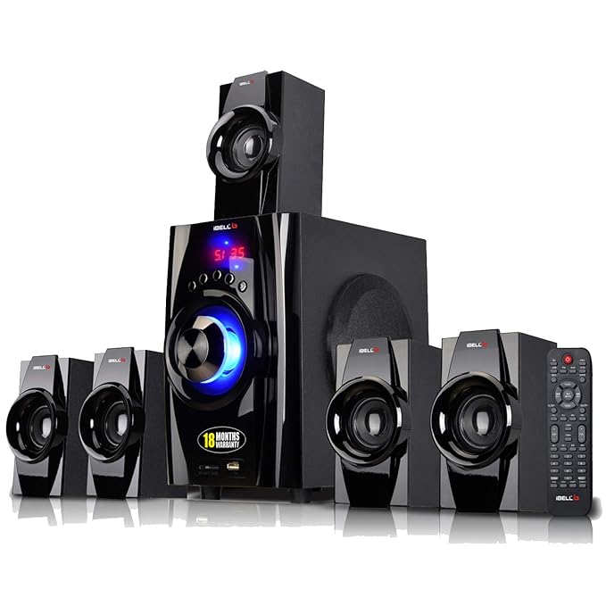 Open Box Unused Ibell Ibl2045dlx 5.1 Home Theater Speaker System Multimedia With Fm Stereo, Bluetooth