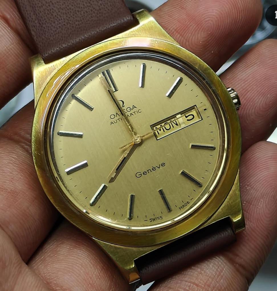 Vintage Omega Geneve Gold Plated 1970's Automatic Watch 3.1