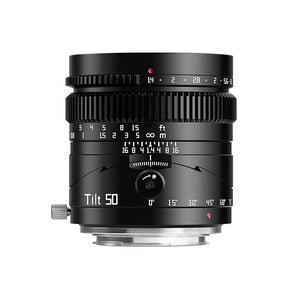 Used TTArtisan 50mm F1.4 Tilt Manual Lens Large Aperture Full Frame Tilt Portrait Lens Compatible