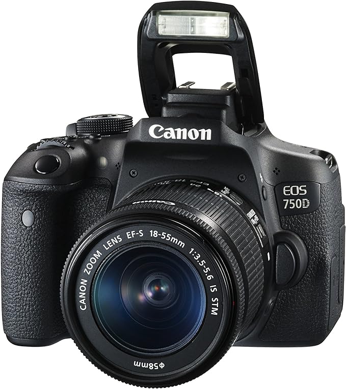Used Canon EOS 750D Digital SLR Body Only Camera with EF-S 18-55 mm f/3.5-5.6 IS STM Lens