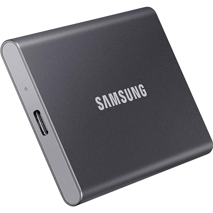 Open Box Unused Samsung T7 1TB Up to 1,050MB/s USB 3.2 Gen 2 (10Gbps, Type-C) External Solid State Drive Portable SSD Grey MU-PC1T0T
