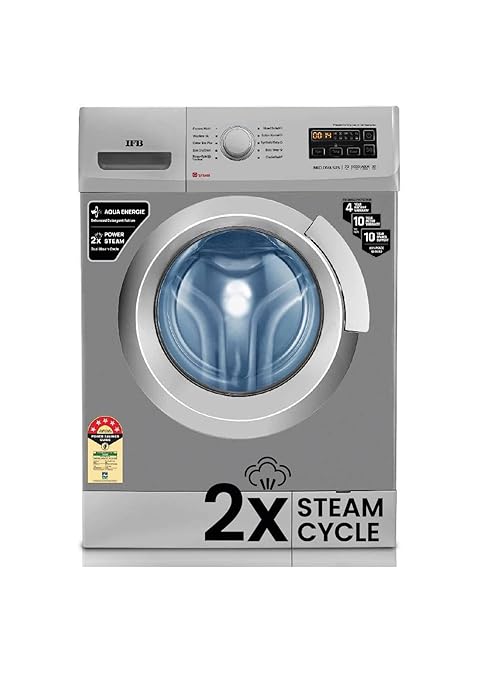 Open Box, Unused IFB 7 kg Steam Wash Fully Automatic Front Load Washing Machine with In-built Heater Silver NEO DIVA SXS 7010