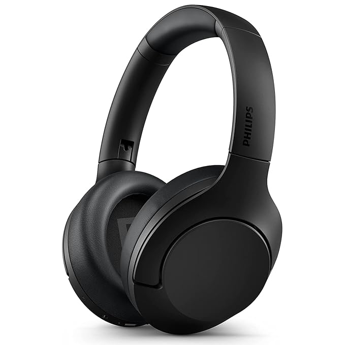 Open Box Unused Philips Wireless On Ear Headphones TAH8506BK, Sleek Design with Noise Cancellation Pro