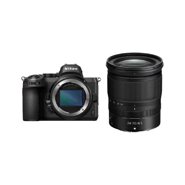 24-70mm f/4 लेंस किट के साथ प्रयुक्त Nikon Z5 मिररलेस डिजिटल कैमरा