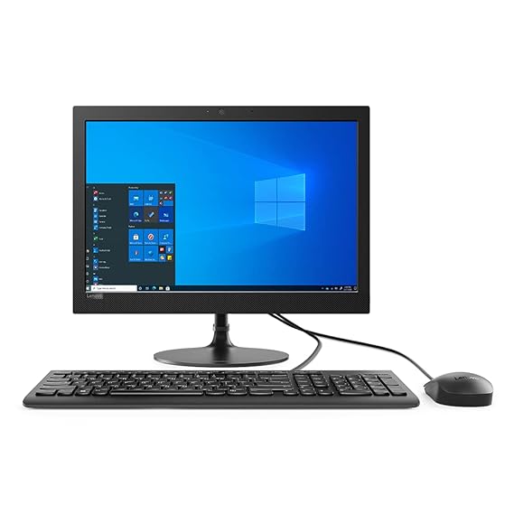 Open Box Unused Lenovo IdeaCentre AIO 330 19.5" All-in-One Desktop (Intel Pentium Silver J5040 Quad Core 2GHz Base Speed/4GB/1TB HDD/Windows 10/MS Office 2019/Intel UHD Graphics/HD 720p Camera Black F0D7008KIN